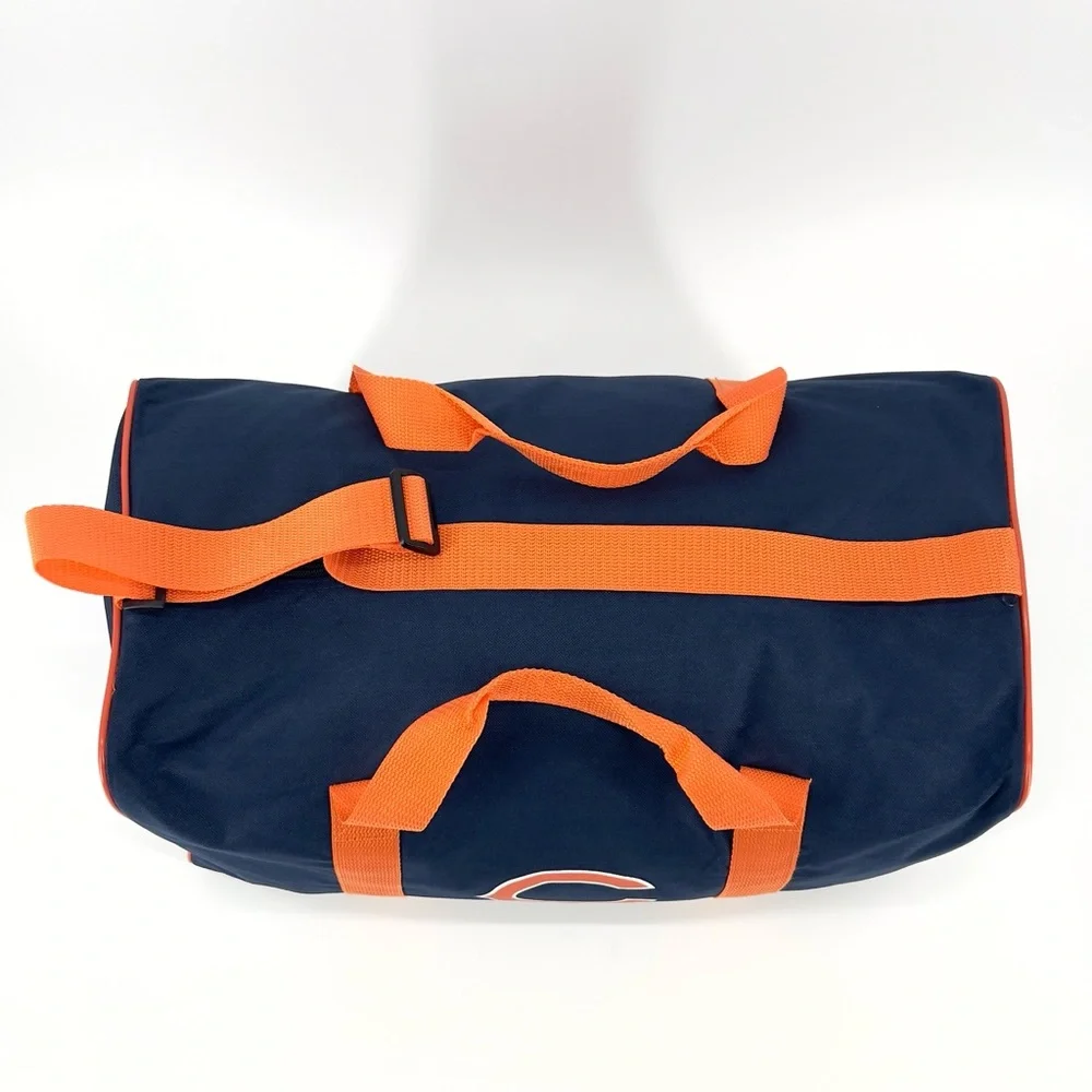 Vtg Chicago Bears Miller Lite Promo Duffel Bag Navy Orange Football Gym NFL Y2K